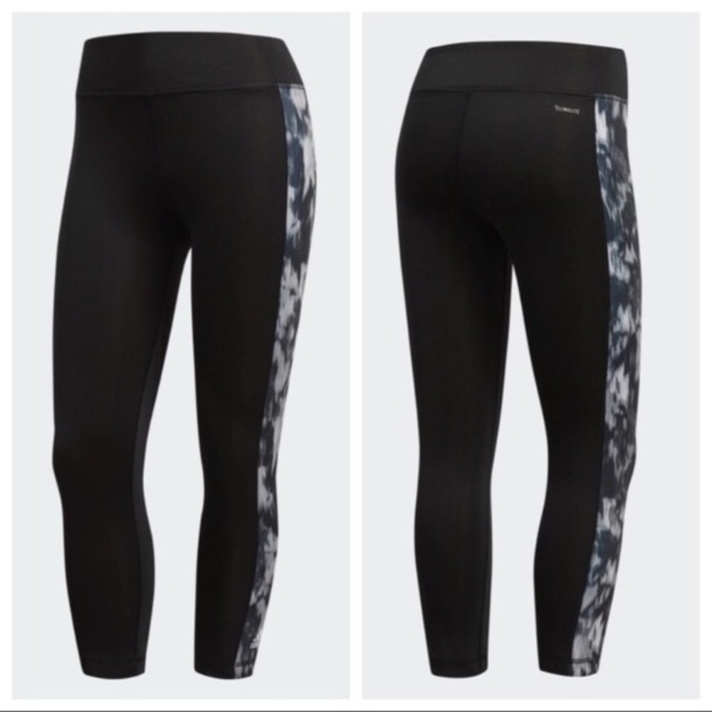 Adidas Capri Climalite Leggings black gray small